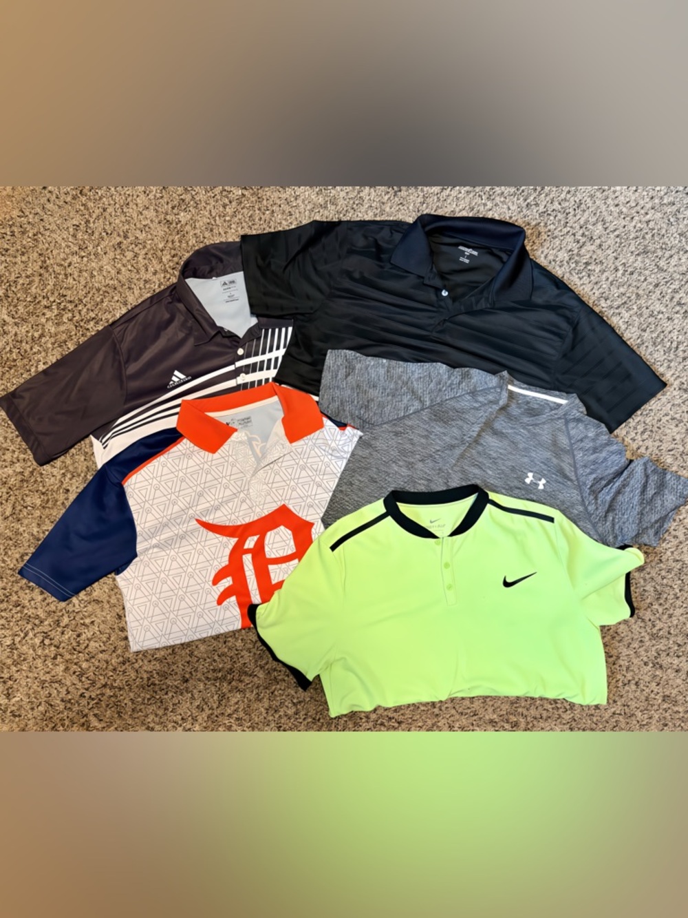 Athletic Polo Shirt Lot - Nike, Under Armour, Adidas